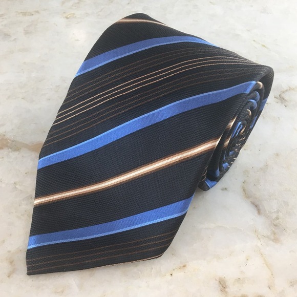 UMBRIA ALL SILK BLUE REGIMENT TIE - Picture 7 of 12